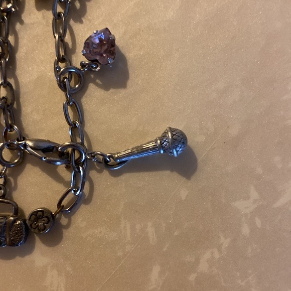 Vintage Sterling Silver Laugh Now Cry Later Music Themed Charm Bracelet - Picture 6 of 8